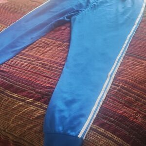 adidas Men's Royal Blue Joggers with White Accents